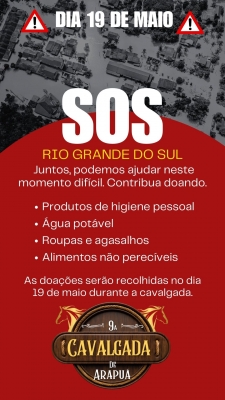 Contribua com a ação solidária para o Rio Grande do Sul